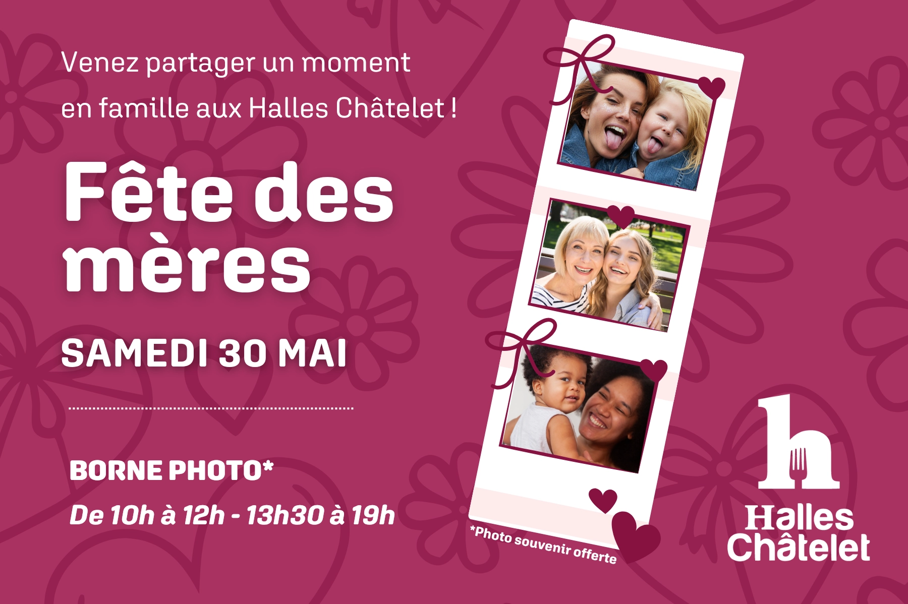 halles chatelet - fetes des mères - animation - samedi 30 mai 2026